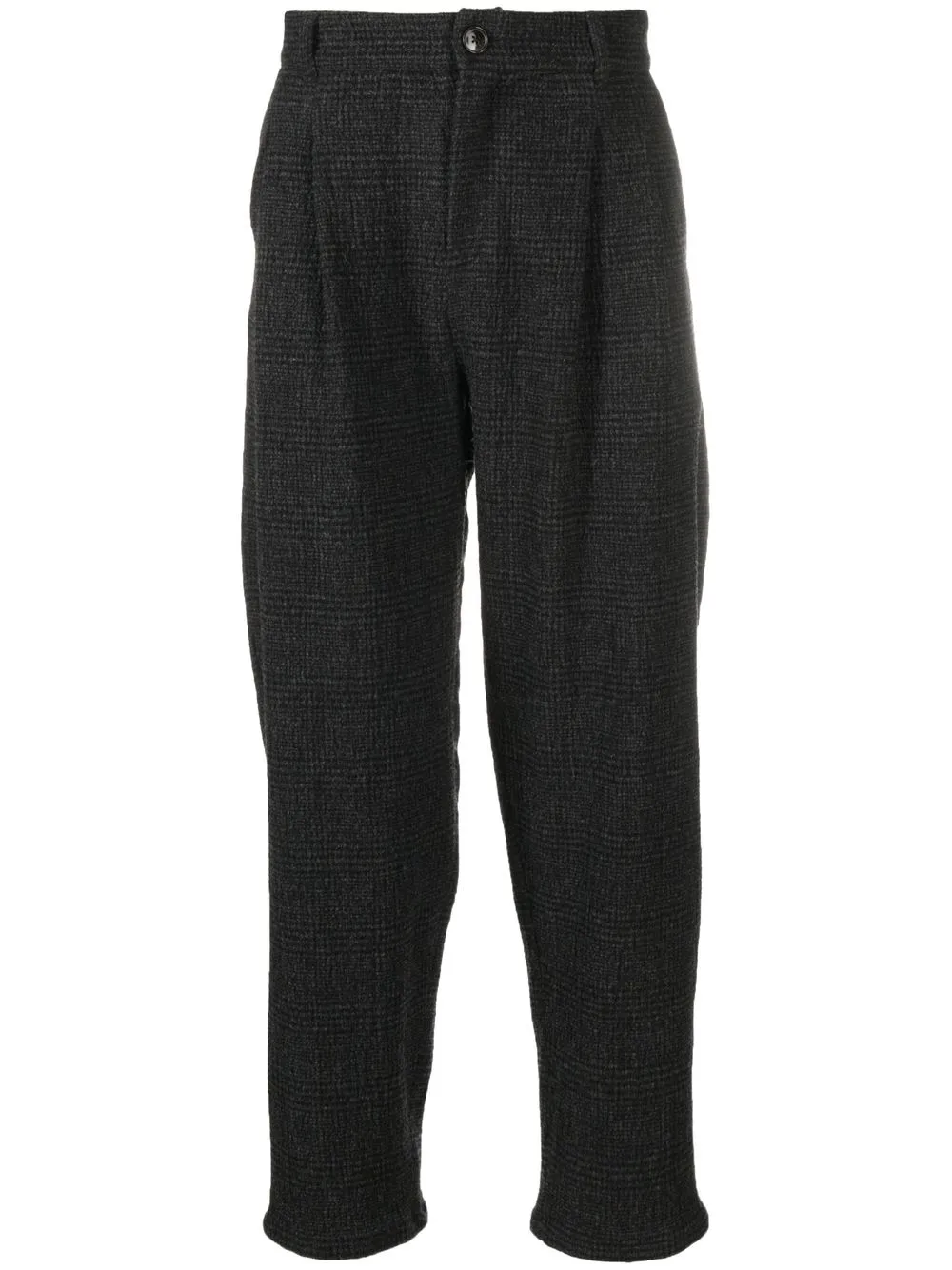 

A Kind of Guise check pattern cropped trousers - Black