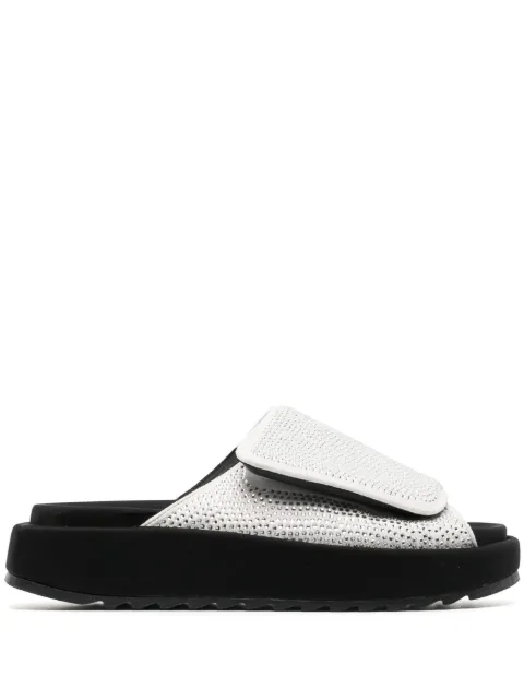 GIABORGHINI Gia 3 crystal-embellished leather slides