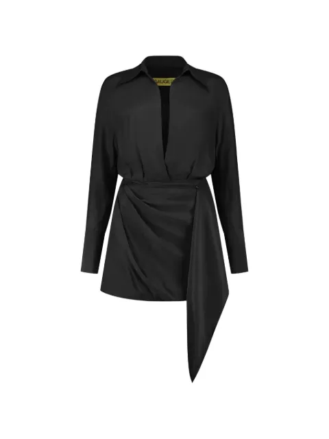 GAUGE81 Gravia draped silk mini dress