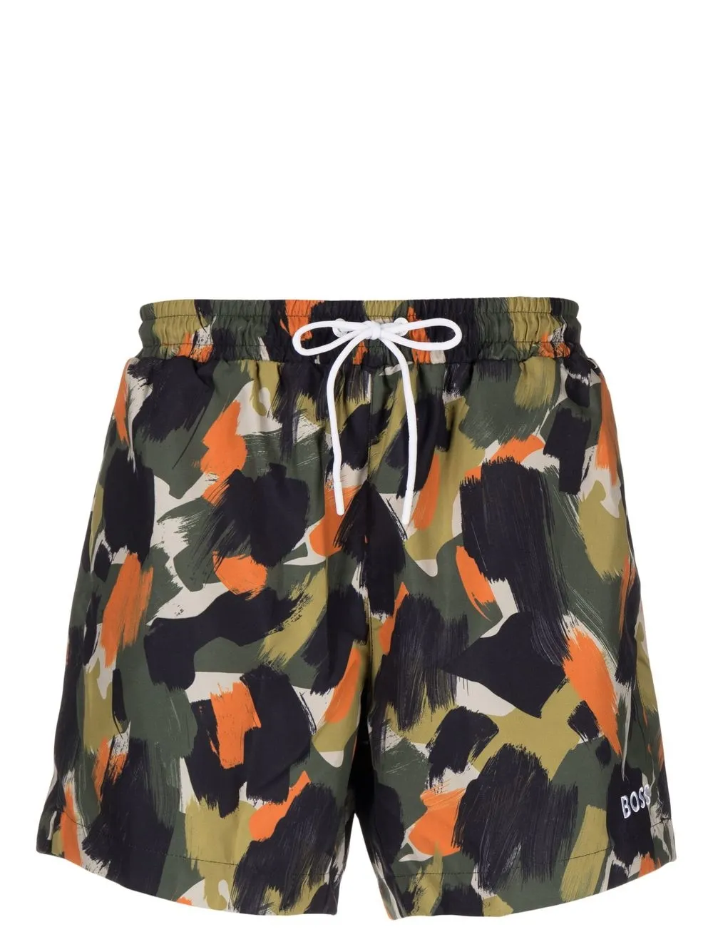 

BOSS abstract-print logo-embroidered swim shorts - Multicolour