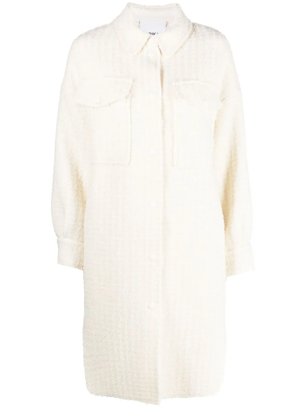 

Erika Cavallini tweed single-breasted coat - Neutrals