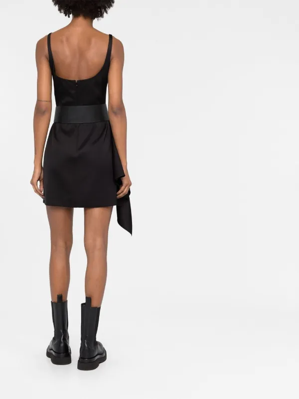 Alexander McQueen sweetheart-neck Belted Dress | Black