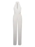 Nuè halterneck embellished jumpsuit - WHITE