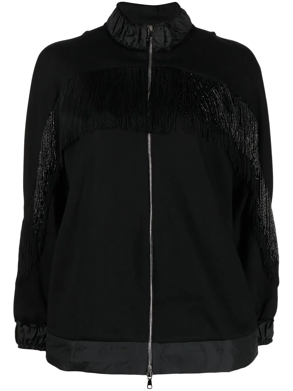 

Dice Kayek bead-detail zip-up jacket - Black