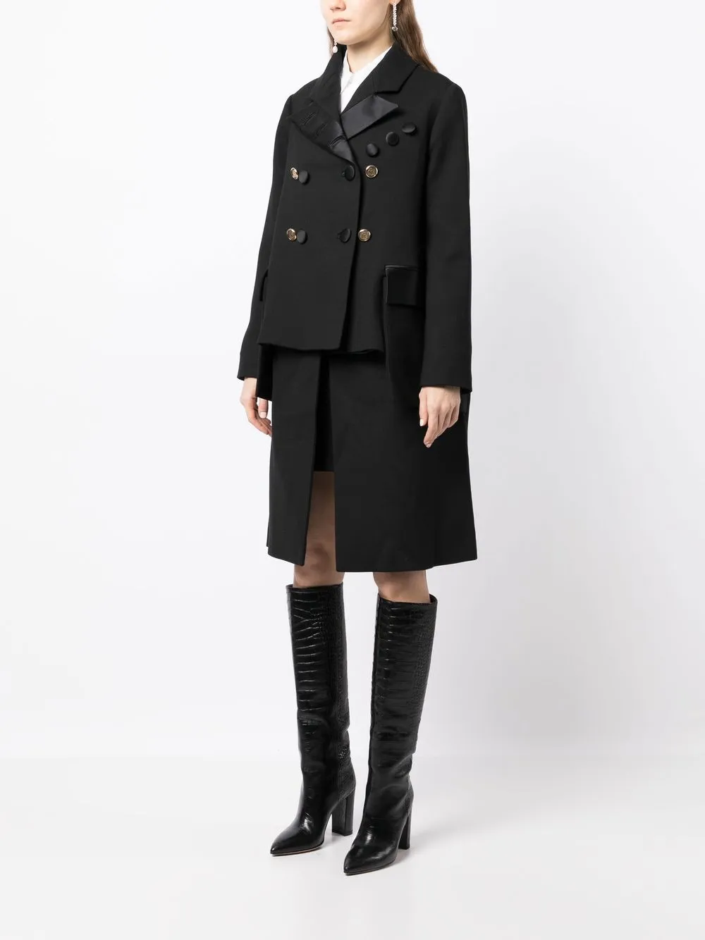 Dice Kayek doublebreasted Layered Coat Farfetch
