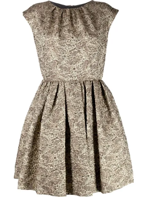 Dice Kayek vestido acampanado con motivo floral en jacquard
