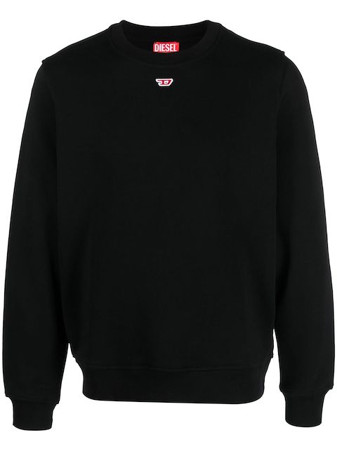Diesel logo-patch detail sweatshirt
