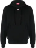 Diesel logo-patch detail hoodie - Black