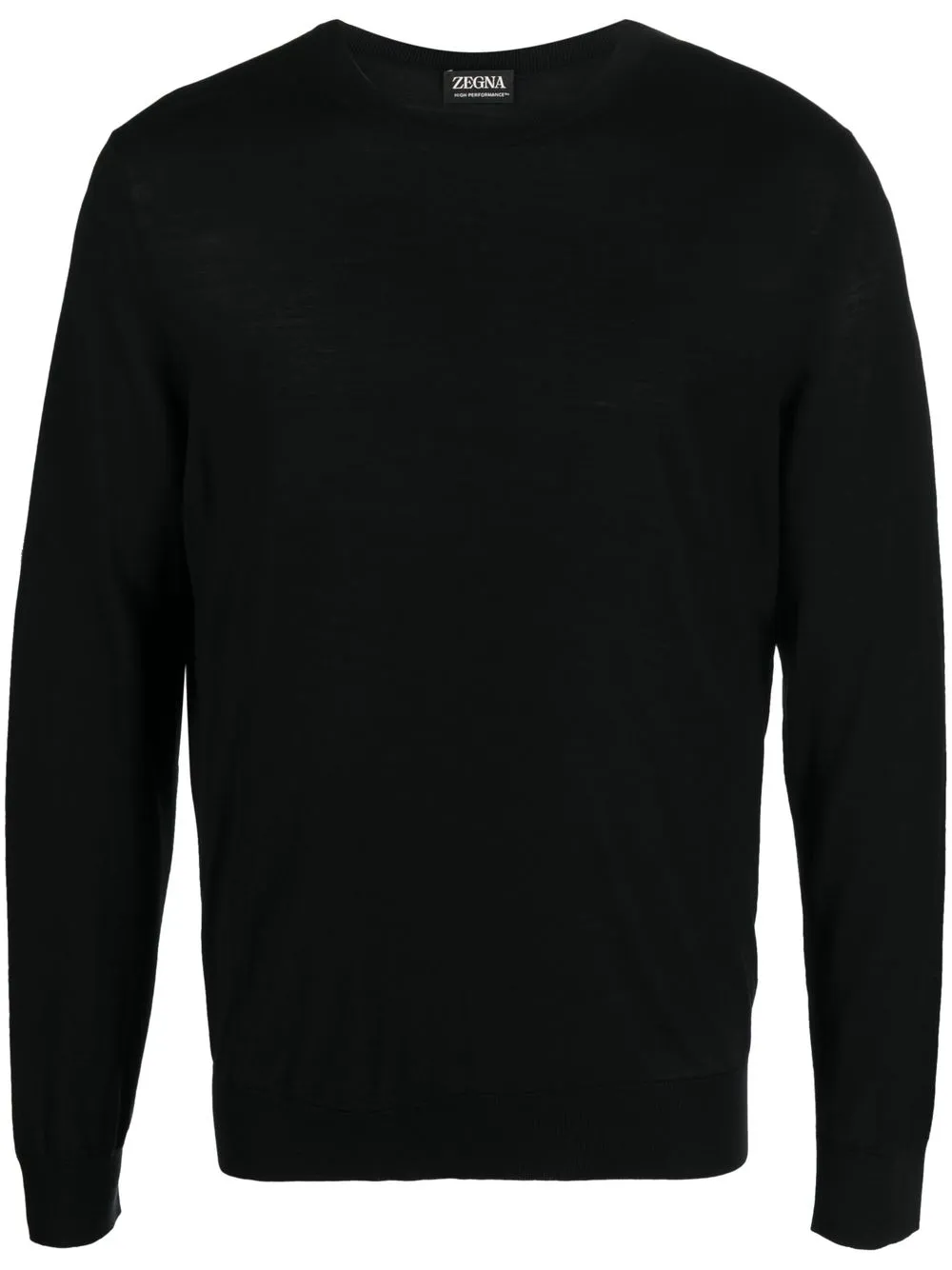 

Zegna crew neck long-sleeved jumper - Black