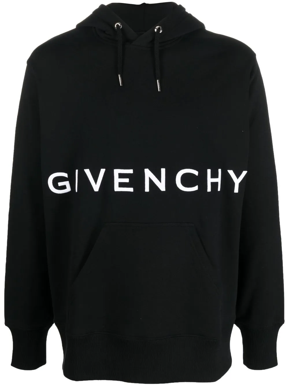 

Givenchy logo-print drawstring hoodie - Black