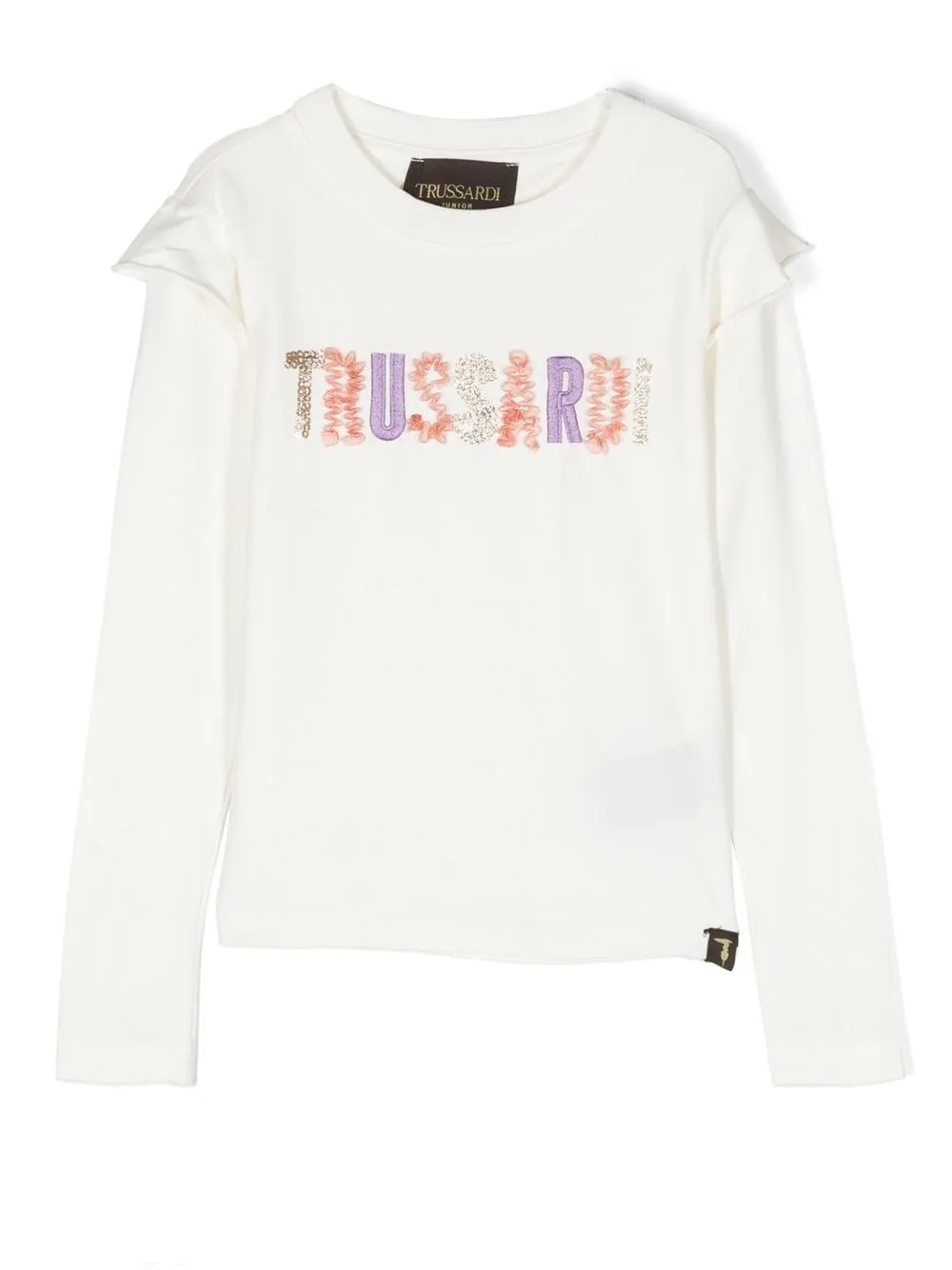 

TRUSSARDI JUNIOR cotton logo-embroidered T-shirt - White