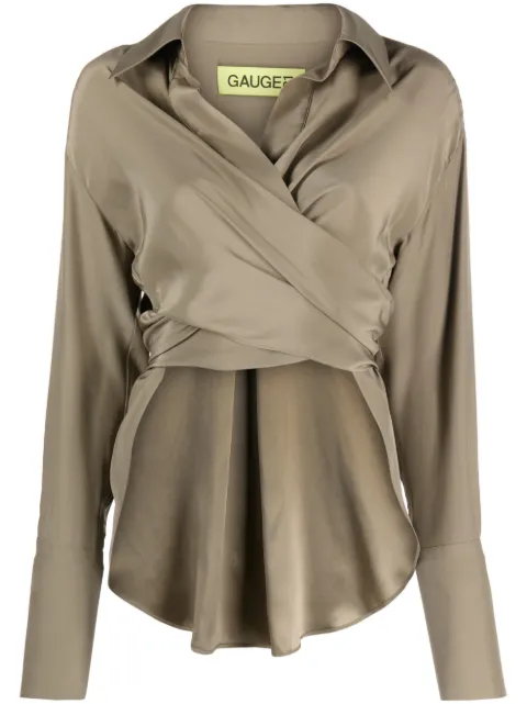 GAUGE81 Sabinas silk wraparound shirt