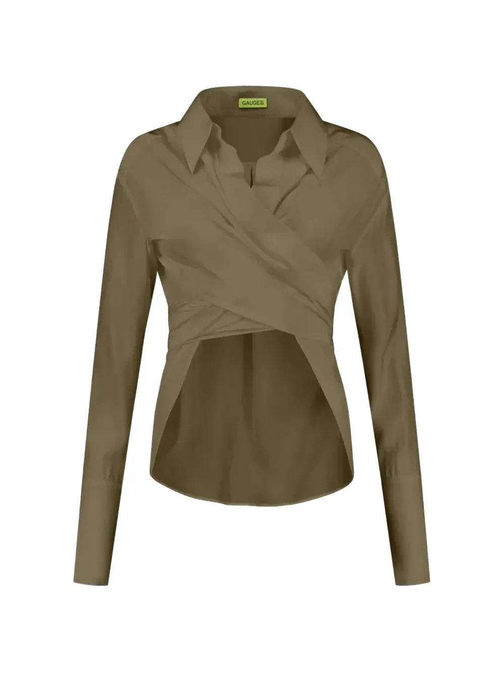 GAUGE81 chemise cache-cœur Sabinas en soie - Vert GAUGE81 chemise cache-cœur Sabinas en soie - Vert