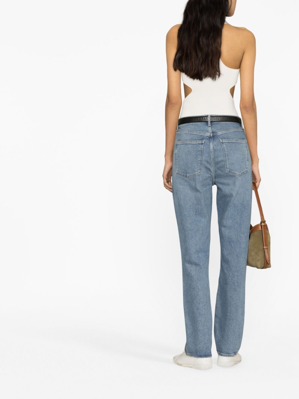Shop Agolde High-rise Straight-leg Jeans In Blue