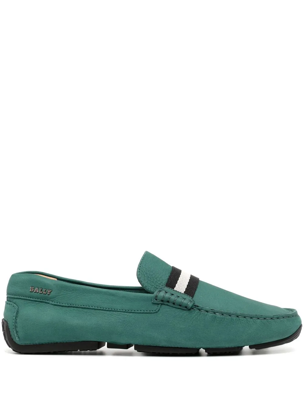 

Bally crossover strap detail loafers - Green