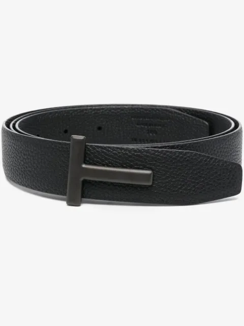 TOM FORD logo buckle leather belt