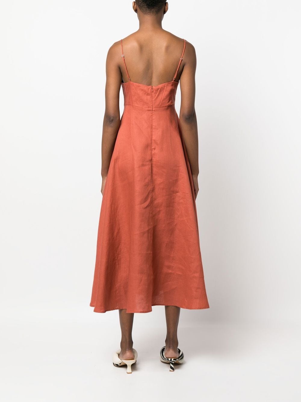 Faithfull The Brand Linen mid-length Dress - Farfetch