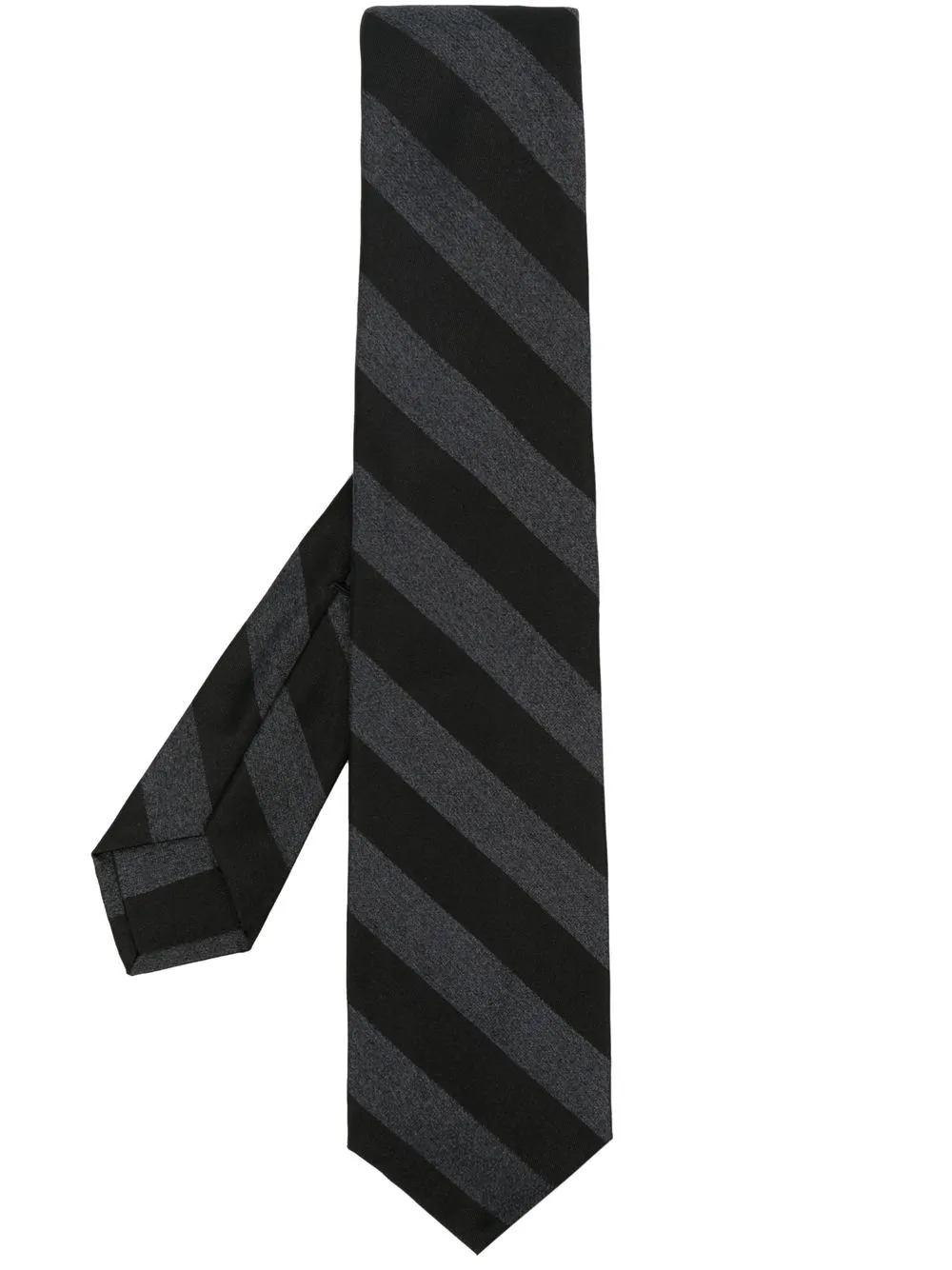 

Barba stripe-print silk tie - Black