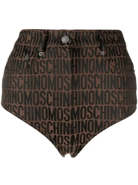 Moschino monogram-print hot pants