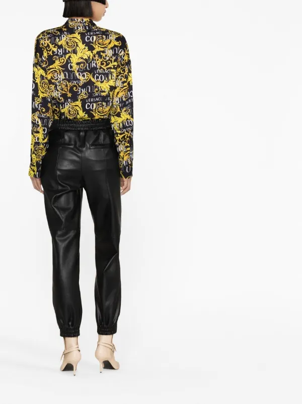 Versace Jeans Couture Baroque logo-print Shirt | Black