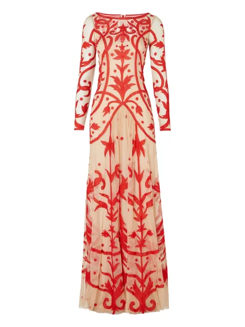 Temperley London Francine embroidered long-sleeve gown