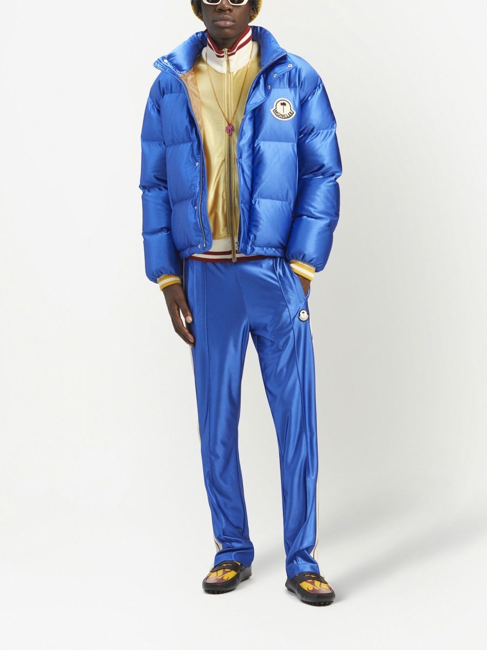 Palm Angels x Moncler trainingsjack met rits - Goud