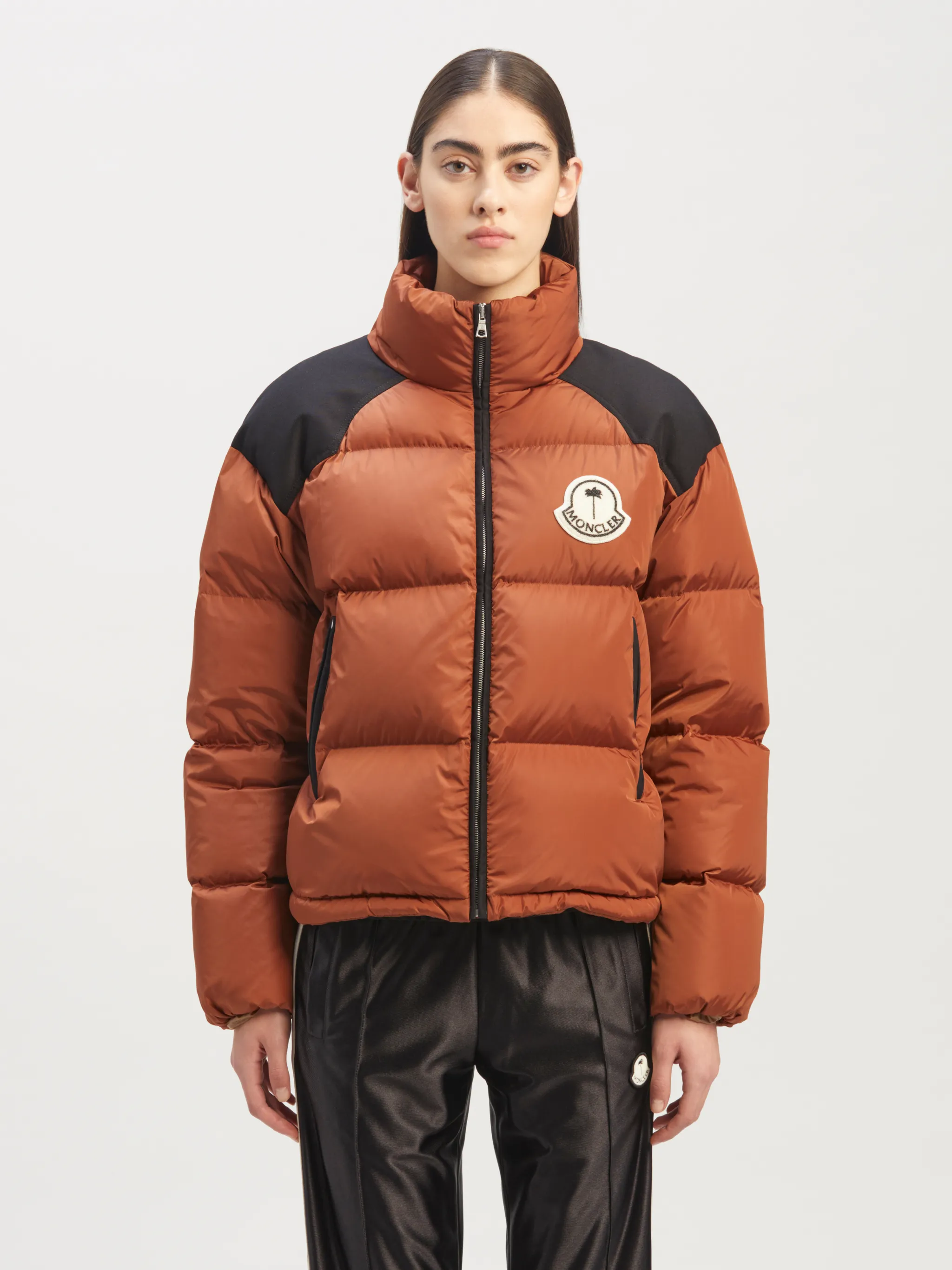 8 MONCLER PALM ANGELS NEVIN JACKET in brown - Palm Angels® Official