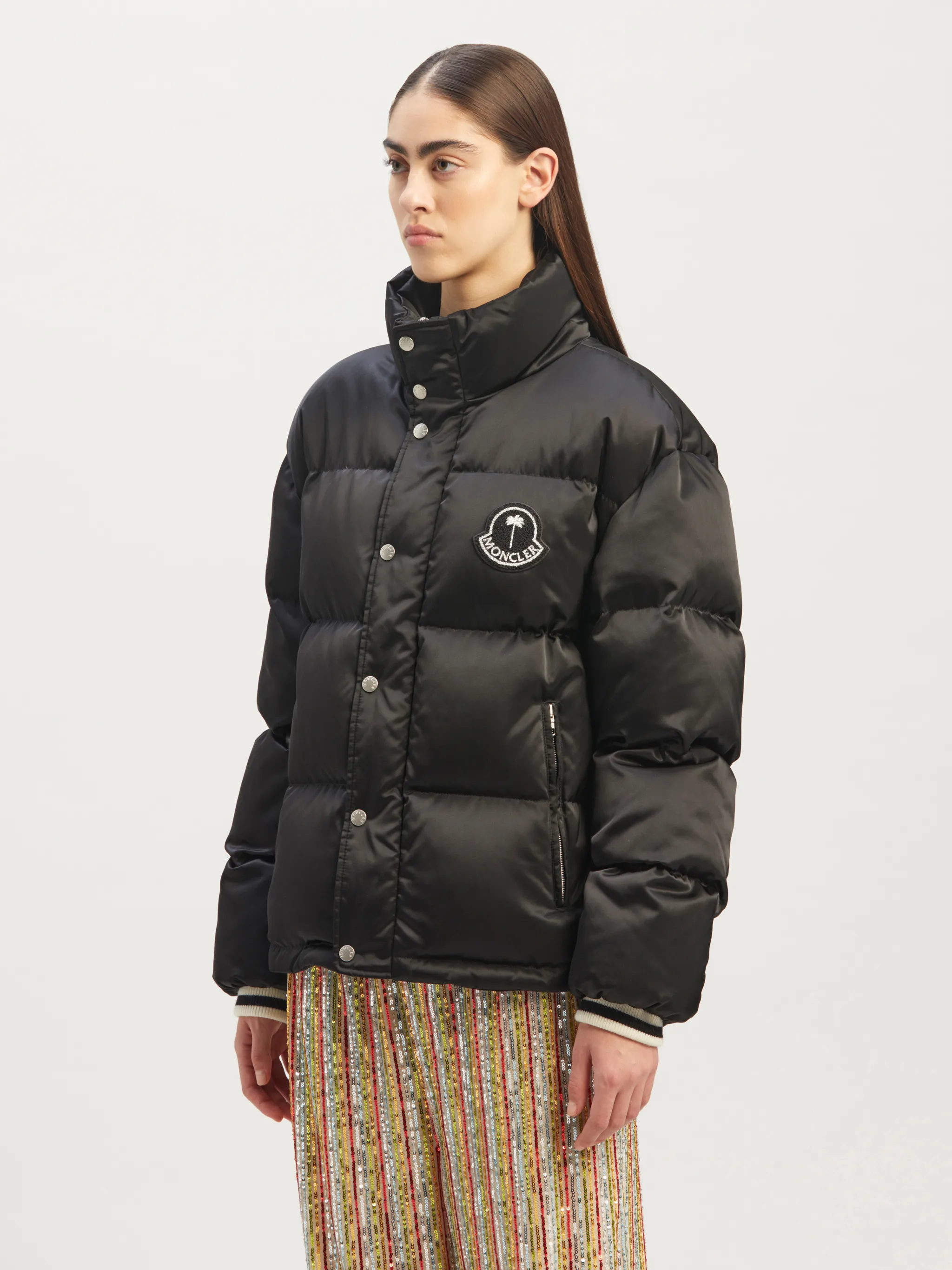 8 MONCLER PALM ANGELS WHARRAM JACKET in black - Palm Angels® Official