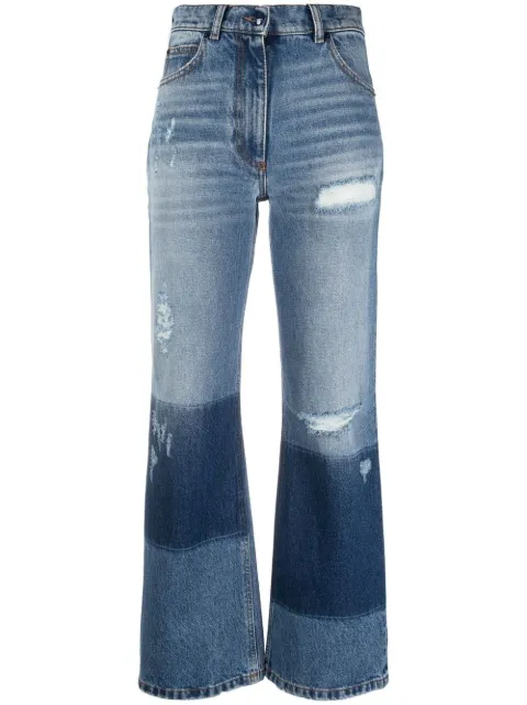 Palm Angels Calça jeans reta x Moncler destroyed
