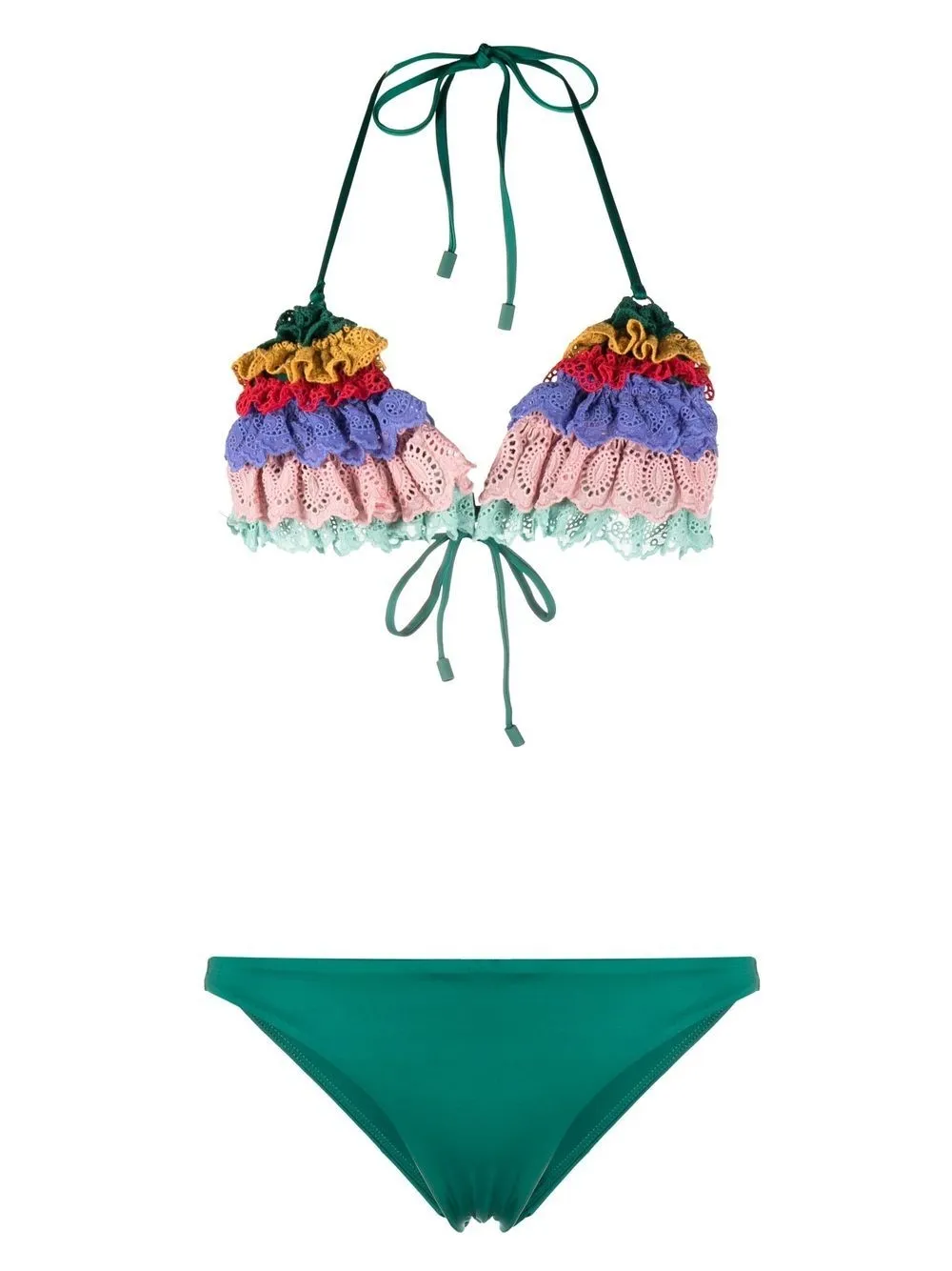 ZIMMERMANN frilled-crochet bikini