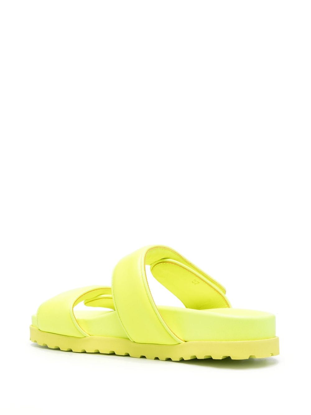 Shop Gia Borghini Polished-finish Touch Strap Sandals In Yellow