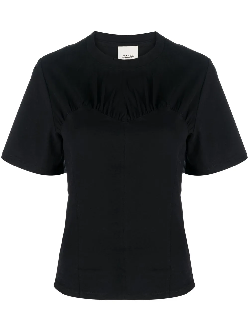 

Isabel Marant gathered-detail crew-neck T-shirt - Black