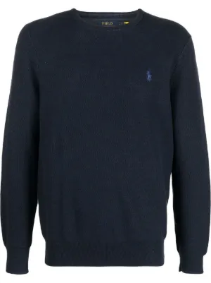 ralph lauren navy crew neck jumper