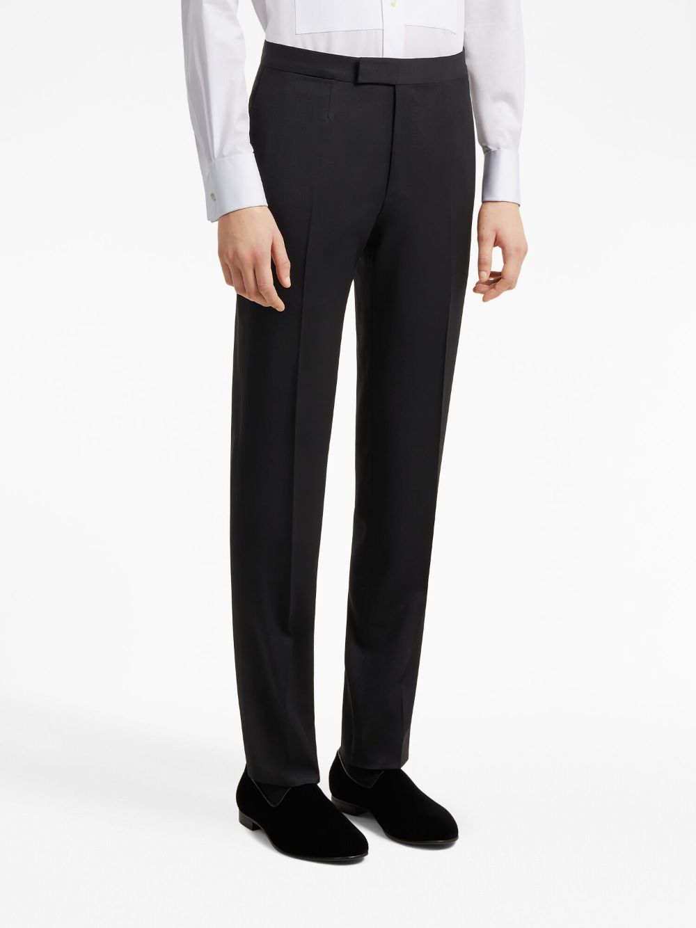 Shop Zegna Single-breasted Wool Suit In Black