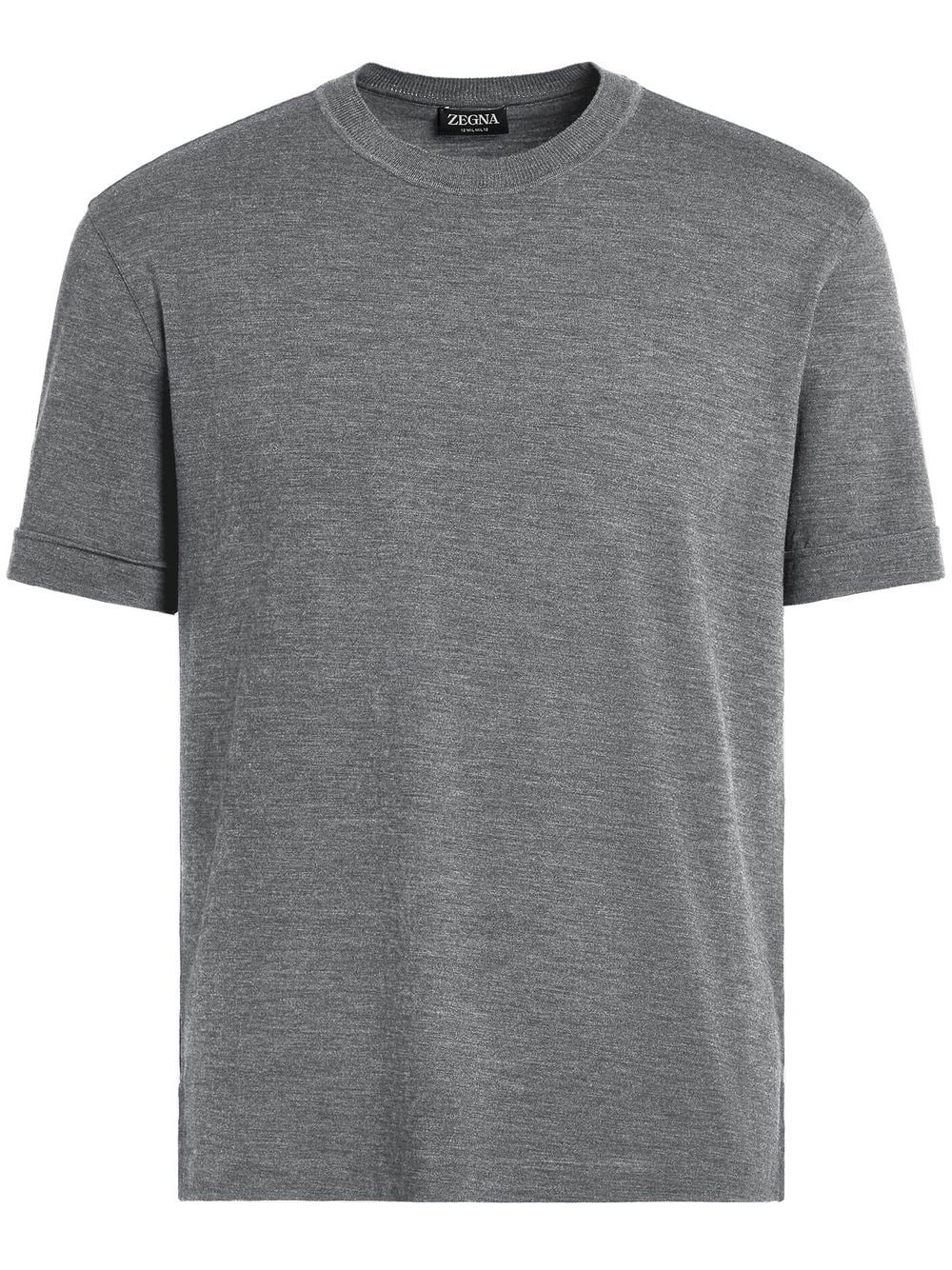 Zegna T-shirt Aus Wolle In Grey