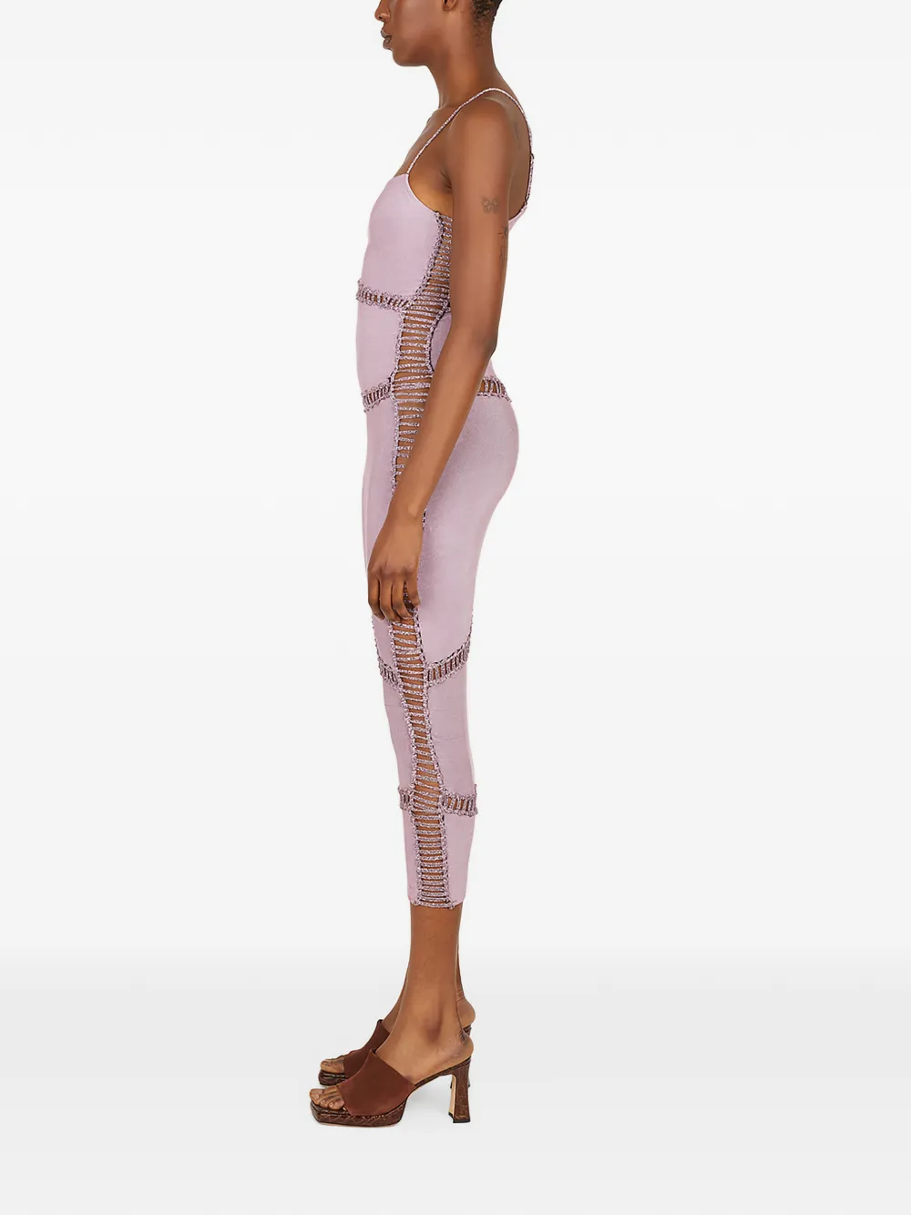  Isa Boulder Jigsaw Midi Dress - Purple 