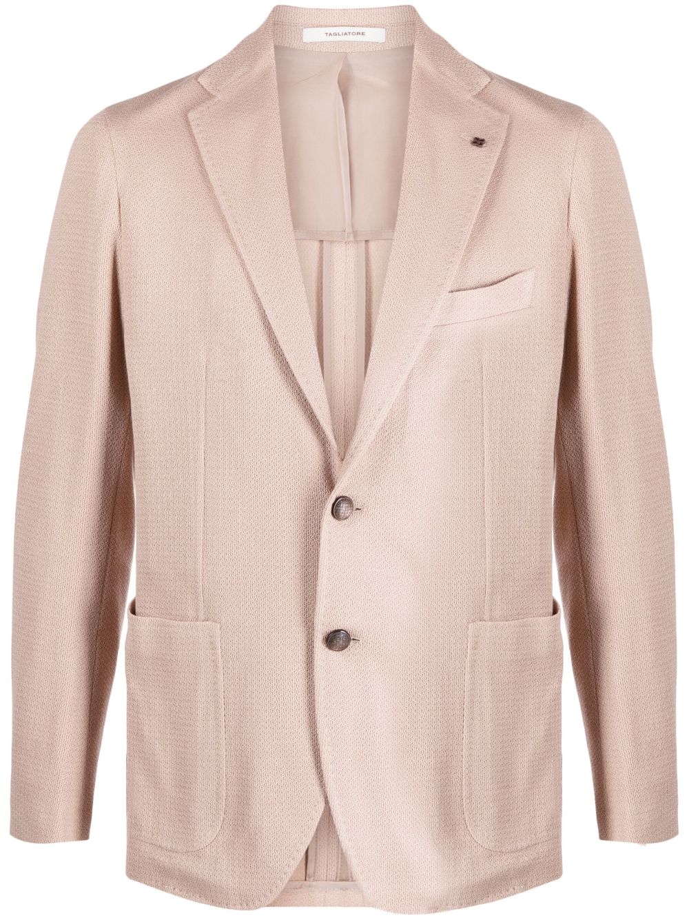 Shop Tagliatore Single-breasted Blazer In Neutrals