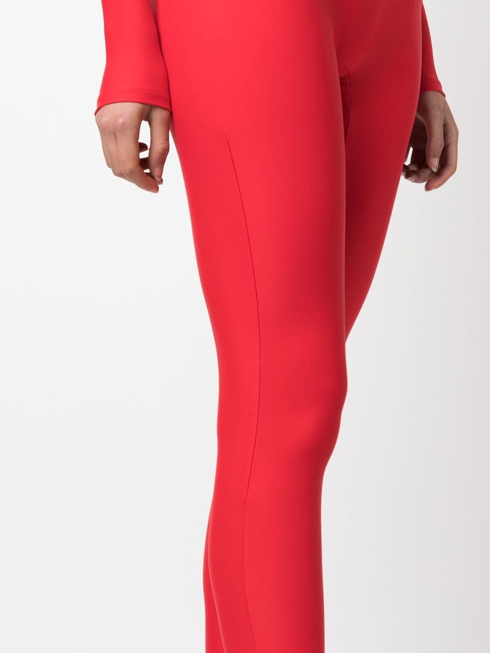 Shop Atu Body Couture High Neck Long Sleeves All-in-one In Red