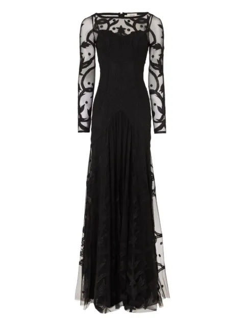 Temperley London Francine Tattoo floral-embroidered tulle dress