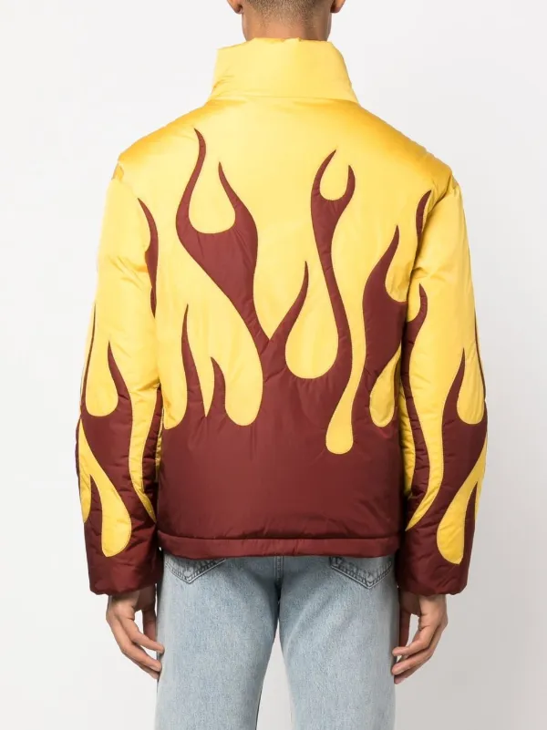 Palm Angels x Moncler Clancy Padded Jacket | Yellow | FARFETCH