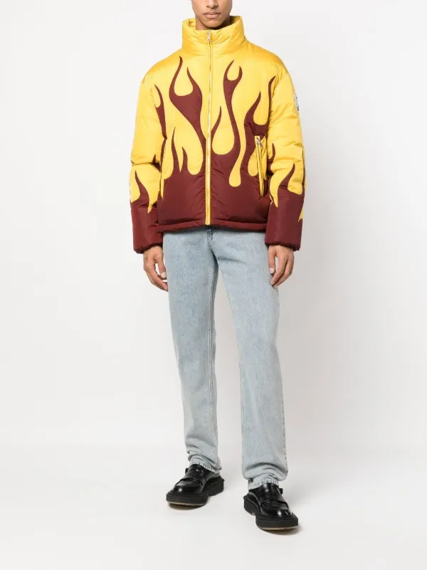 Palm Angels x Moncler Clancy Padded Jacket | Yellow | FARFETCH