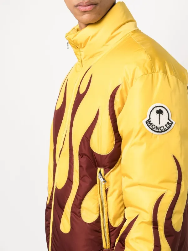 Palm Angels x Moncler Clancy Padded Jacket | Yellow | FARFETCH