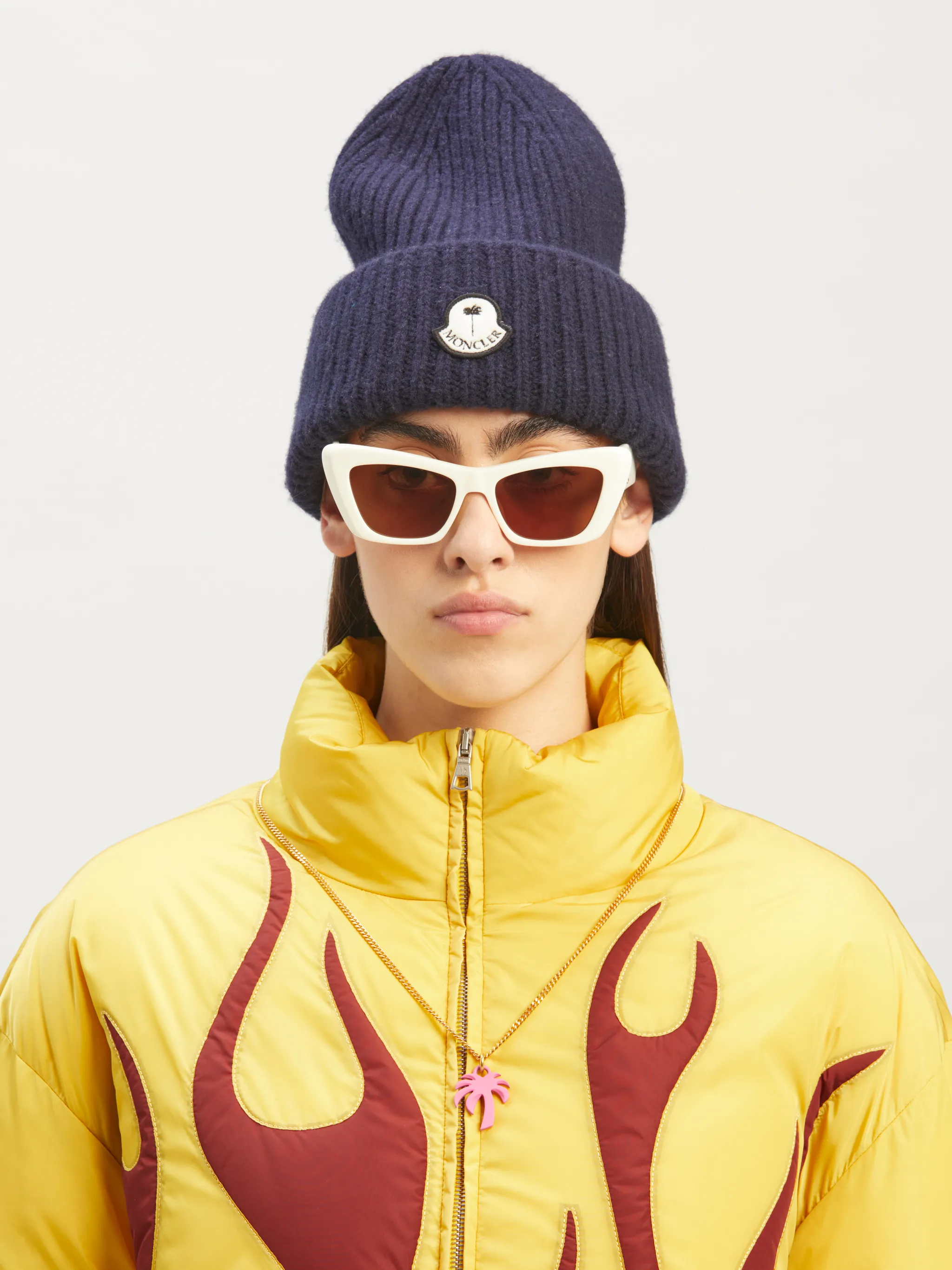 8 MONCLER PALM ANGELS TRICOT HAT