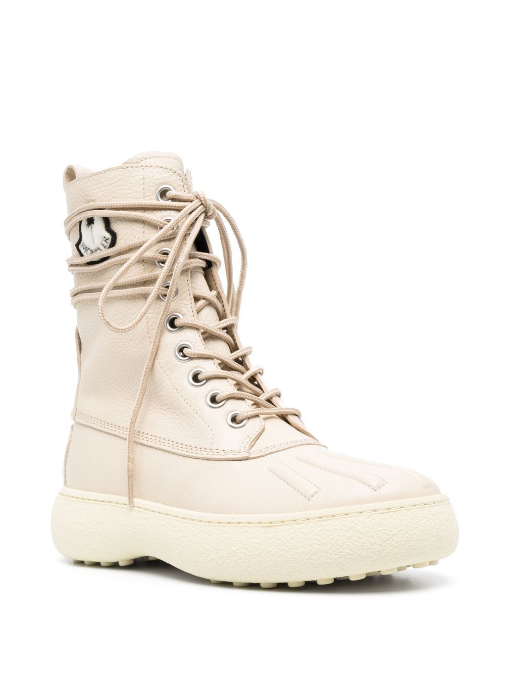 Palm Angels x Moncler x Tod's Winter Gommino veterlaarzen Beige