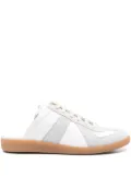 Maison Margiela lace-up panelled slippers - White