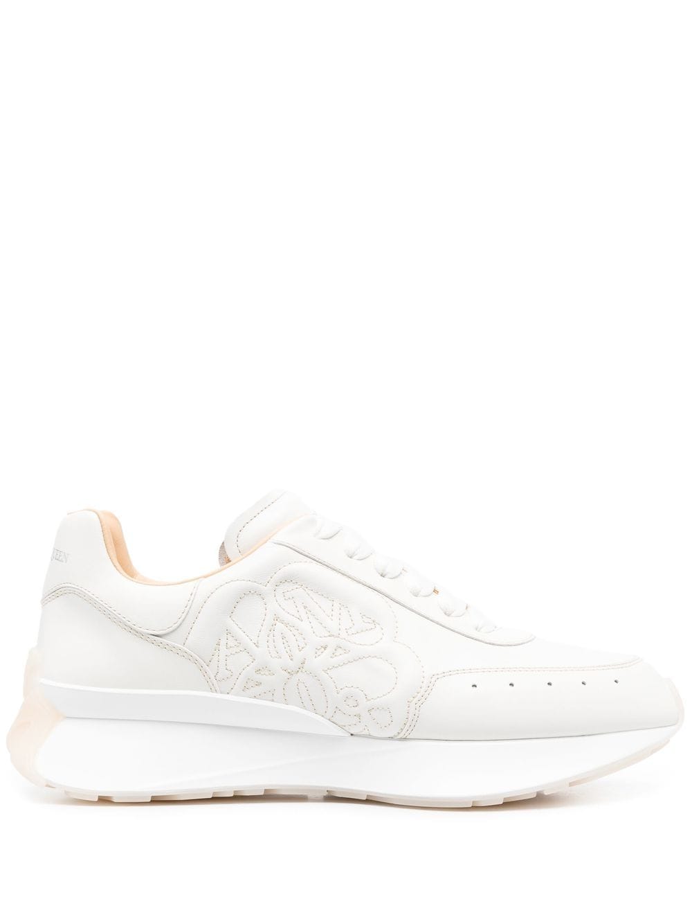 Alexander Mcqueen Leather Lace-up Sneakers In White