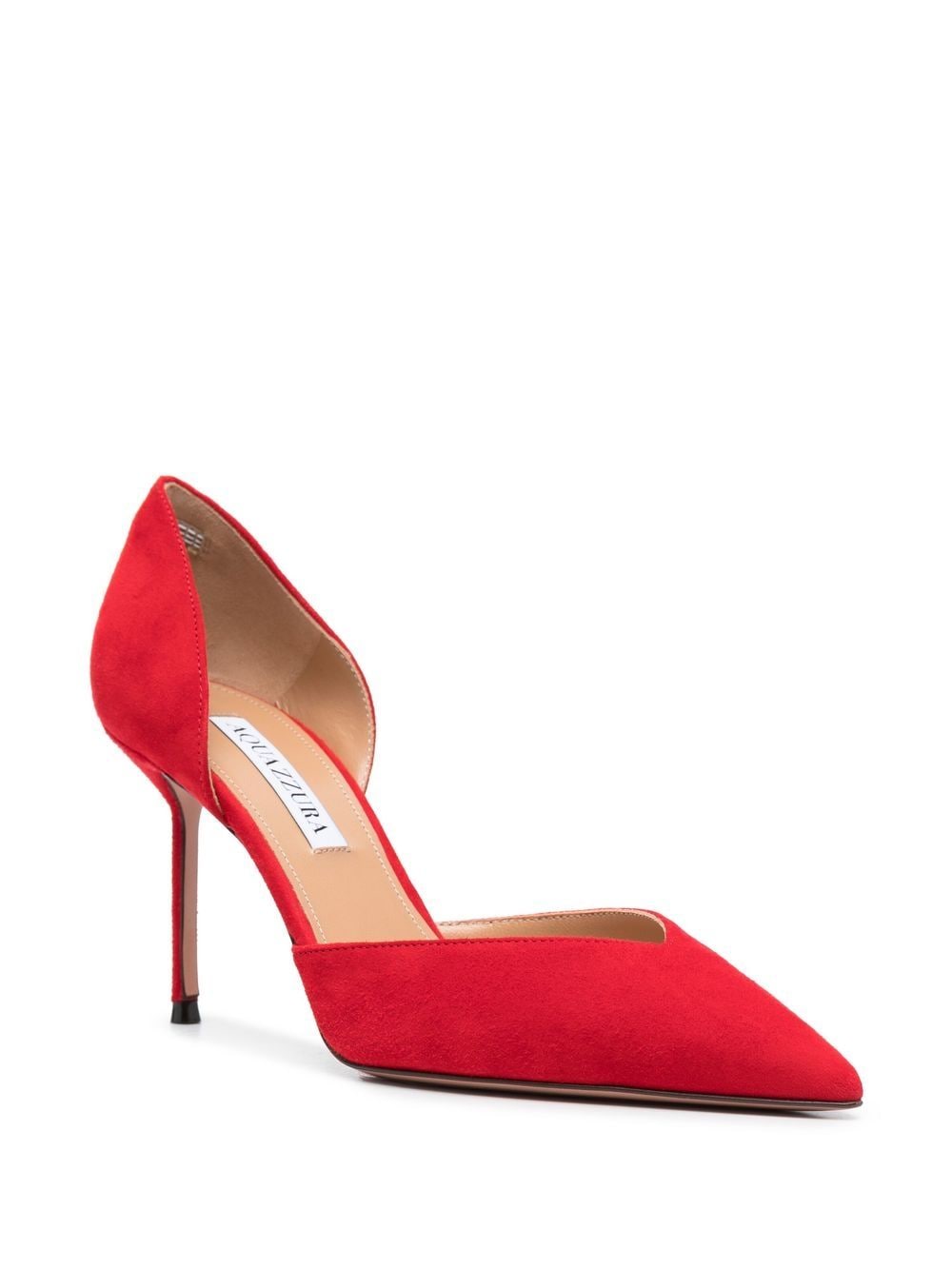 Shop Aquazzura Uptown 85mm Pumps In Red