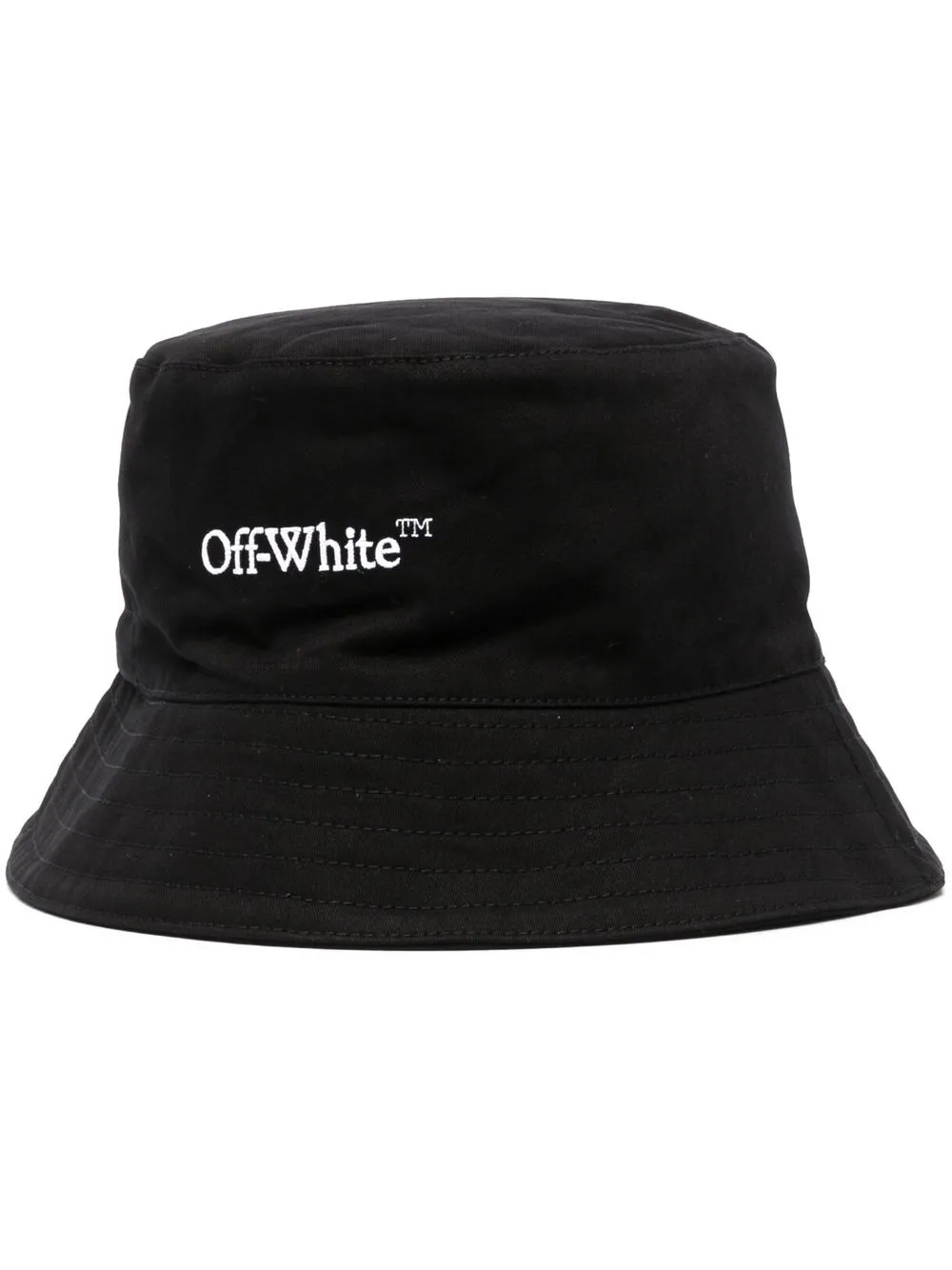 

Off-White logo-embroidered bucket hat - Black