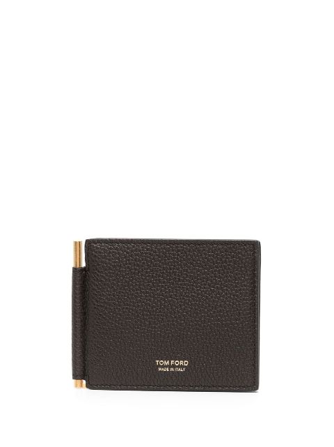 TOM FORD money clip leather wallet