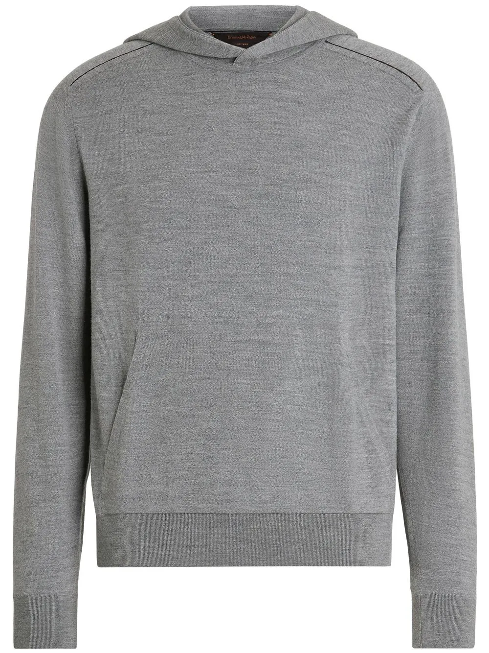 Zegna melange-effect knit hoodie | Grey | Image 1
